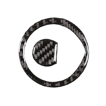 Наклейки с логотипом рулевого колеса автомобиля из углеродного волокна, автомобильные декоративные наклейки, наклейка для Smart 453 Fortwo 2016-2021