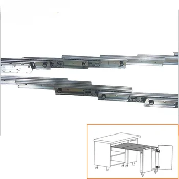 Направляющие для выдвижных ящиков шкафа Многофункциональный невидимый обеденный стол Выдвижной складной скрытый обеденный стол многосекционный трек