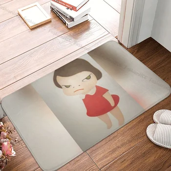 Нескользящий коврик для ног Yoshitomo Nara Girl, милый художественный коврик для ванной, спальни, молитвенный ковер, домашний декор с рисунком