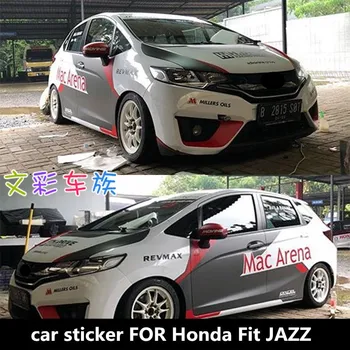 Новая автомобильная наклейка для украшения кузова Honda Fit JAZZ, изготовленная на заказ наклейка на спортивный автомобиль, аксессуары для пленки