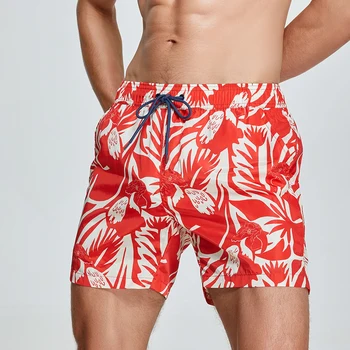Новые брендовые мужские шорты SEOBEAN Полиэстер Повседневные летние Морские пляжные быстросохнущие брюки Шорты-боксеры Пляжная одежда с принтом 70302