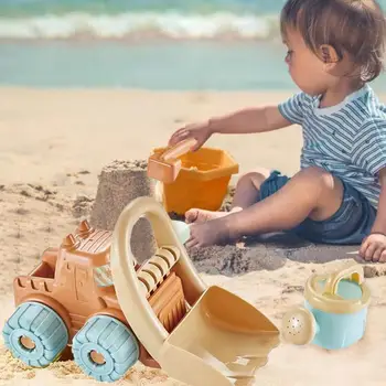 Новый детский набор пляжных автомобилей Summer Baby для дноуглубительных работ на пляже, игры с песком, ковш для песка, игрушки