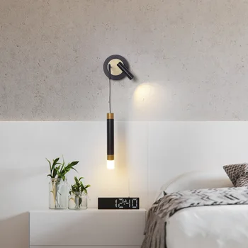 Новый настенный светильник у кровати в спальне, современный и простой скандинавский персонализированный креативный настенный светильник для гостиной, декор стен