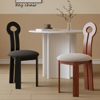 Обеденный стул из массива дерева в стиле ретро, Дизайнерский стул для дома Wabi-sabi, Креативный Туалетный стул, Простой стул для переговоров