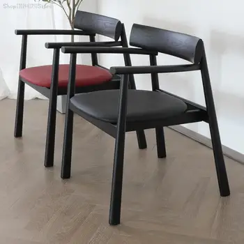 Обеденный стул с подлокотником Датский Итальянский ресторан Nordic Итальянский Дизайнер из массива дерева