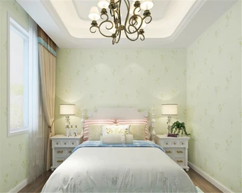 обои для детской комнаты beibehang теплые и элегантные однотонные обои с мелким цветком на флизелиновом фоне для спальни цветочные обои