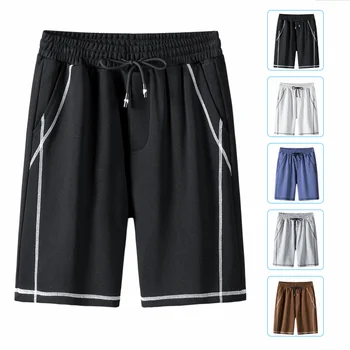 Однотонные мужские летние повседневные брюки 2023 года, новое поступление, однотонная уличная одежда, пляжные мужские шорты высокого качества.