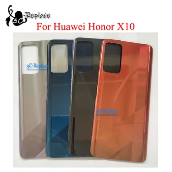 Оригинал/Высокое Качество Для Huawei Honor X10 5G TEL-AN00 Задняя Крышка Батарейного Отсека, Дверца корпуса, Замена задней Стеклянной детали объектива