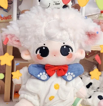 Оригинальный дизайн 20-сантиметровые плюшевые куклы Kanno White Curly Sheep со скелетом, милые плюшевые игрушки с ушками животных для косплея