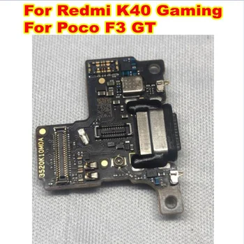 Оригинальный Для Xiaomi Mi Poco F3 GT Redmi K40 Игровой USB Порт Для Зарядки Гибкий Кабельный Разъем Плата Быстрой Зарядки Микрофон Full IC
