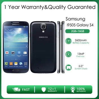 Оригинальный Разблокированный Samsung I9505 Galaxy S4 4G четырехъядерный One SIM 2 ГБ ОЗУ 16 ГБ ПЗУ 13 МП 5,0 