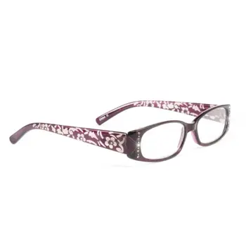 Очки для чтения с бриллиантами Женские сверхлегкие очки для пресбиопии Eyeglass F3MD