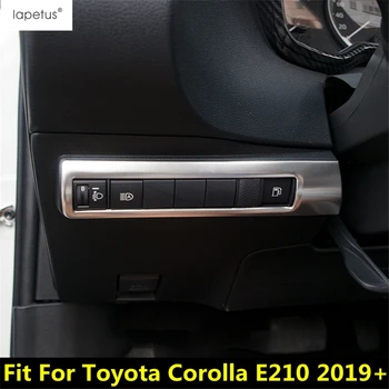 Передняя фара головного света, Кнопка включения фар, Накладка для Toyota Corolla E210 2019 -2023 Аксессуары из нержавеющей Стали Для интерьера