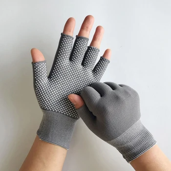 Перчатки без пальцев, летние Спортивные перчатки на открытом воздухе, противоскользящие перчатки на полпальца для женщин и мужчин