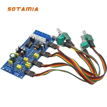 Плата Предусилителя тона Операционного усилителя SOTAMIA NE5532, Предусилитель Высоких + Средних + низких частот, Регулятор громкости с Одним Источником питания