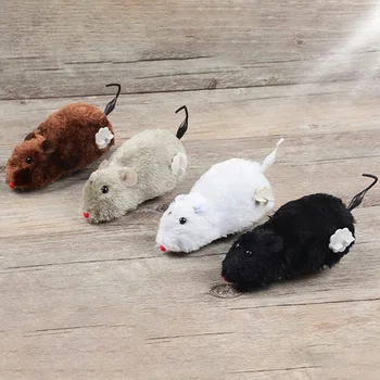 Плюшевая Мышь, Игрушка для кошек, Игрушка для собак, Механическая Креативная Забавная Подвижная Крыса, Аксессуары для домашних животных.