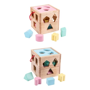 Подбирающий игрушечный сортировочный блок по форме и цвету, сортировщик развивающей геометрии, игрушка Монтессори для раннего обучения детей дошкольного возраста