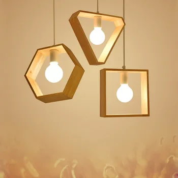 Подвесной светильник в скандинавском геометрическом стиле, 1 шт., декоративная люстра для гостиной, спальни, домашний ночник (без лампочки)