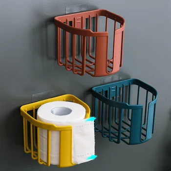 Полка для туалетной бумаги без перфорации Коробка для салфеток В ванной на кухне Настенный ящик для хранения липкой бумаги Держатель для туалетной бумаги Рулон Бумаги