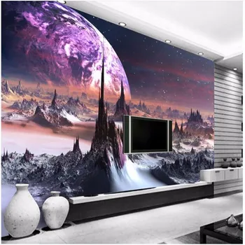 Пользовательские 3D обои Beibehang, фотографии фантастической космической планеты, 3D Обои для гостиной, домашний декор, Обои для стен, 3 d