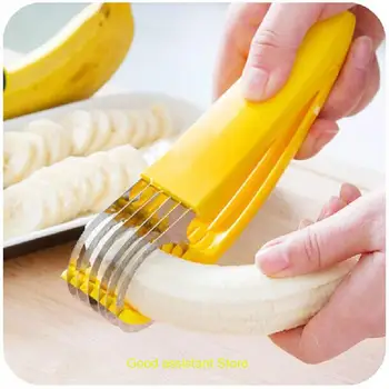 Популярные Кухонные принадлежности: Нож для нарезки бананов, Измельчитель фруктов, Овощерезка для салата из огурцов, Новый Инструмент для приготовления пищи Home Creative