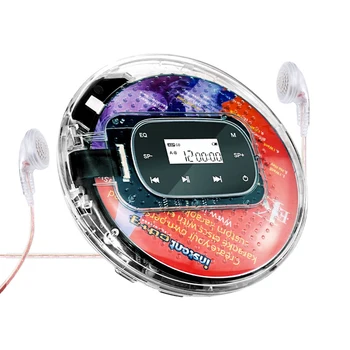 Портативный CD-плеер YR-90 с 5 Звуковыми Эффектами Эквалайзера, Стерео CD-Плееры, Маленький Музыкальный CD-Плеер, Поддержка Сенсорной кнопки TF-карты