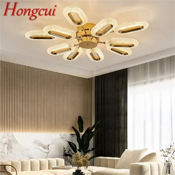 Потолочный светильник Hongcui Nordic Creative Золотые кольца Светильники для дома для украшения гостиной и столовой