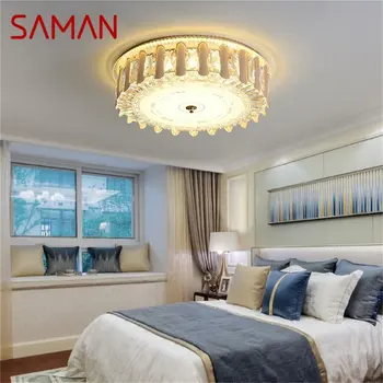 Потолочный светильник SAMAN Современные Роскошные хрустальные светильники LED Home для украшения столовой