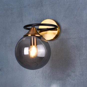Прикроватная лампа Magic Bean Nordic, настенный светильник, железный стеклянный шар, светодиодный настенный светильник