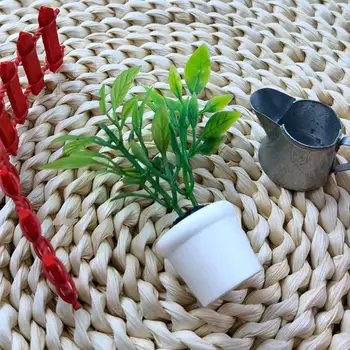 Притворная игрушка, экологичная мини-модель дерева в горшке, украшение кукольного домика, имитация мини-растения в горшке, реалистичный подарок для детей
