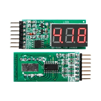 Проверка счетчика 2-6 ячеек Тестовый светодиодный модуль платы дисплея 2-6 s RC Lipo Аккумулятор Индикатор низкого напряжения сигнализации