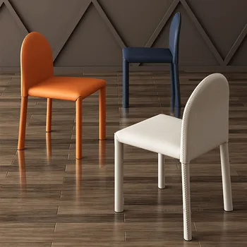 Простые современные обеденные стулья из искусственной кожи для столовой, кухонная мебель, Дизайн дома для отдыха в итальянском стиле, обеденный стул