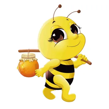 Пчелы с медом Наклейка ПВХ Автомобильная Наклейка Автомобильные Аксессуары ПВХ 14см * 10см