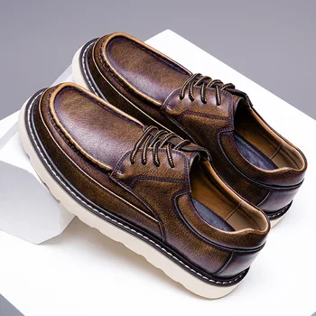 Размер 38-49, Мужская повседневная обувь из натуральной кожи, Мужская рабочая обувь в стиле ретро, Sapato Masculino, Мужские кроссовки Zapatos Hombre Schuhe