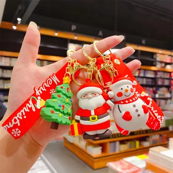 Рождественская серия Санта Клаус, брелки в виде Рождественской елки для рюкзаков, подвеска, Милая кукла-Лось, брелок для ключей для детей, подарок друзьям