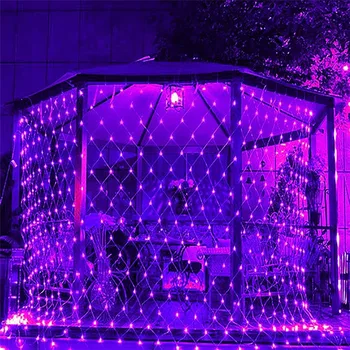 Рождественские Светодиодные Сетчатые Фонари 2X2M 3X2M LED Fence String Light Открытый Сад Звездный Сказочный Свет Для Свадебной Вечеринки Занавес Декор