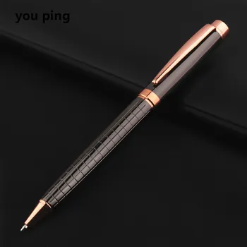 Роскошное качество 856 Серое розовое золото Бизнес-офисная шариковая ручка Новые студенческие школьные канцелярские принадлежности ручки для письма