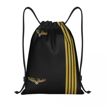 Рюкзак Born To Fly Flight Pilot на шнурке, спортивная спортивная сумка для мужчин и женщин, летающая авиация, сумка для покупок Aviator, рюкзак для покупок
