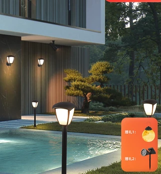 Садовый светильник для газона в европейском стиле на вилле, наружный декоративный ландшафтный светильник от пола до потолка