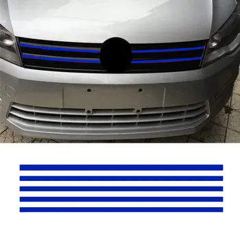 Светоотражающие автомобильные полосы, наклейки на решетку переднего капота, водонепроницаемые автомобильные декоративные наклейки для VW Golf 6 7 Tiguan