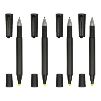 Симпатичная ручка-маркер с желтым долотом и черным наконечником для Office W3JD