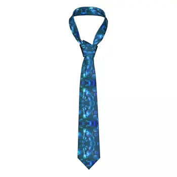 Синий галстук с пузырьками для мужчин и женщин, галстук, аксессуары для одежды
