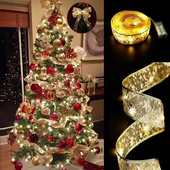 Сказочные огни, атмосфера в помещении, огни, лента, Рождественская елка, декоративные огни, лента для рождественской вечеринки, свадебные украшения