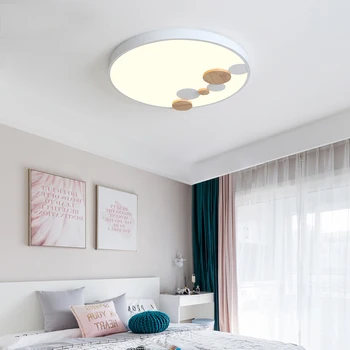 Скандинавская лампа для спальни 2020 новая лампа для кабинета, простая современная лампа для главной спальни, ультратонкий светодиодный потолочный светильник