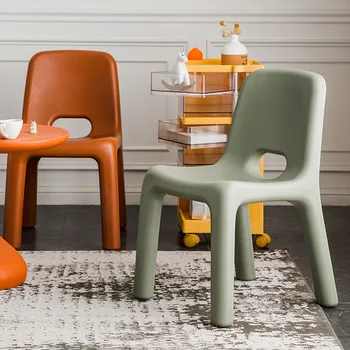 Скандинавские дизайнерские обеденные стулья с пластиковой эргономичной опорой для спины, милые стулья для отдыха, прозрачная силла, сменные предметы первой необходимости для дома