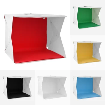 Складной световой короб для фотостудии, коробка для палатки, 3 режима освещения, светодиодная кольцевая подсветка с 6 цветами фонов для фотосъемки ювелирных изделий.