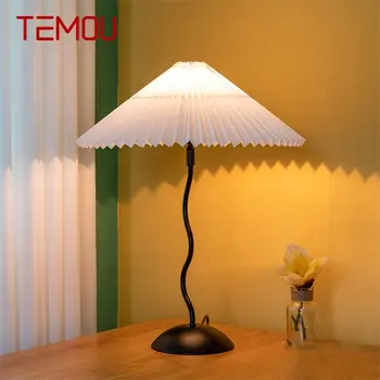 Современная настольная лампа TEMOU, креативное украшение, простой светодиодный светильник в стиле ретро для гостиной, спальни