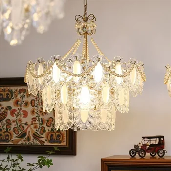 Современная потолочная люстра из светодиодного стекла, роскошная глянцевая люстра E14, подвесные светильники для гостиной, столовой, потолочных светильников для домашнего декора