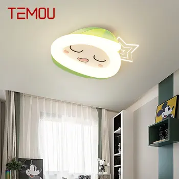 Современный потолочный светильник TEMOU, светодиодный, 3 цвета, креативный мультяшный светильник с фруктами для дома, светильник для детской спальни