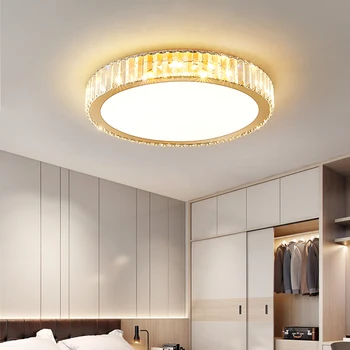 Современный хрустальный светодиодный потолочный светильник для спальни, гостиной, крыши, внутреннего украшения дома, Модная яркая люстра, светильник для освещения
